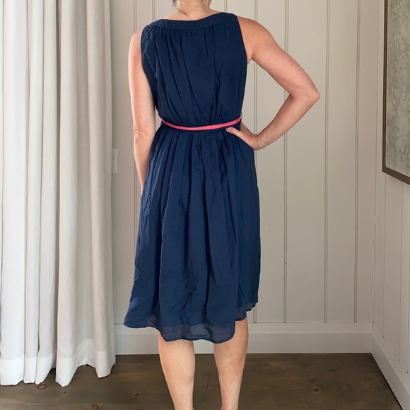 Navy summer dress size small. Midi dress - Picture 2 of 4